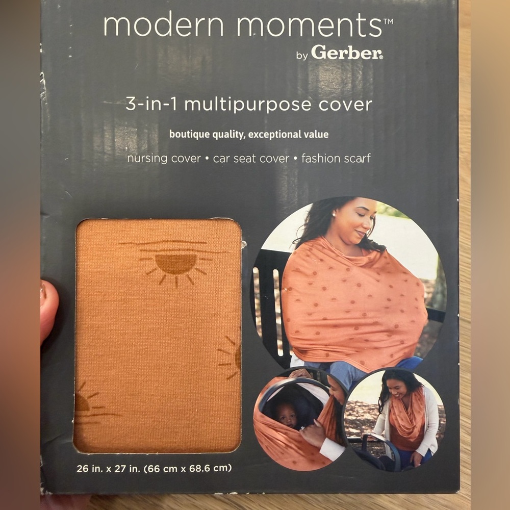 Gerber Modern Moments 3-in-1 Multipurpose Cover - Orange